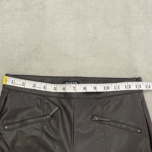 Brown Faux Leather Bootcut Pants - Picture 13 of 16